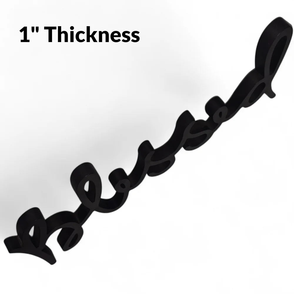 Blessed Black Script Wall Decor 16‎ Inch Farmhouse Sign